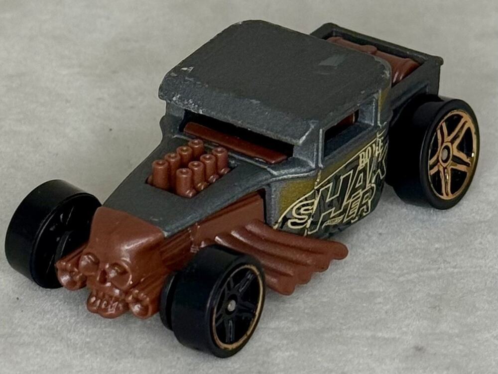Hot Wheels Dark Grey & Brown Bone Shaker Loose Diecast 1:64 HTF Variation